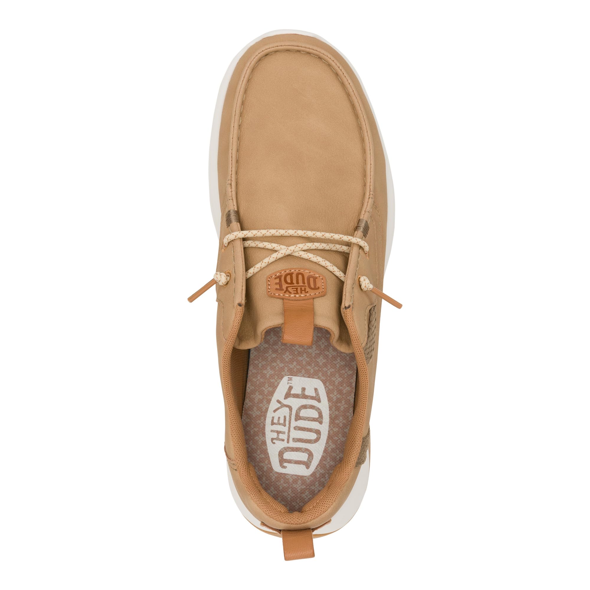 HEYDUDE Men’s Wally Drift Classic | Sepia Tint/White Size 11 | Slip On Shoes for Men | Lightweight Loafers | Easy On System | Cushioned Insole