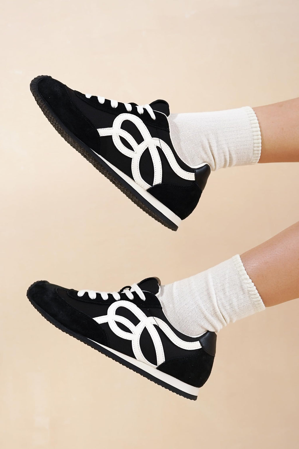 Project Cloud Womens Shoes with Leather Memory Foam Insole Trendy Sneakers for Women - Lightweight & Non-Slip Womens Sneakers Walking Shoes for Women Footwear(Lowy,BLK,6.5)
