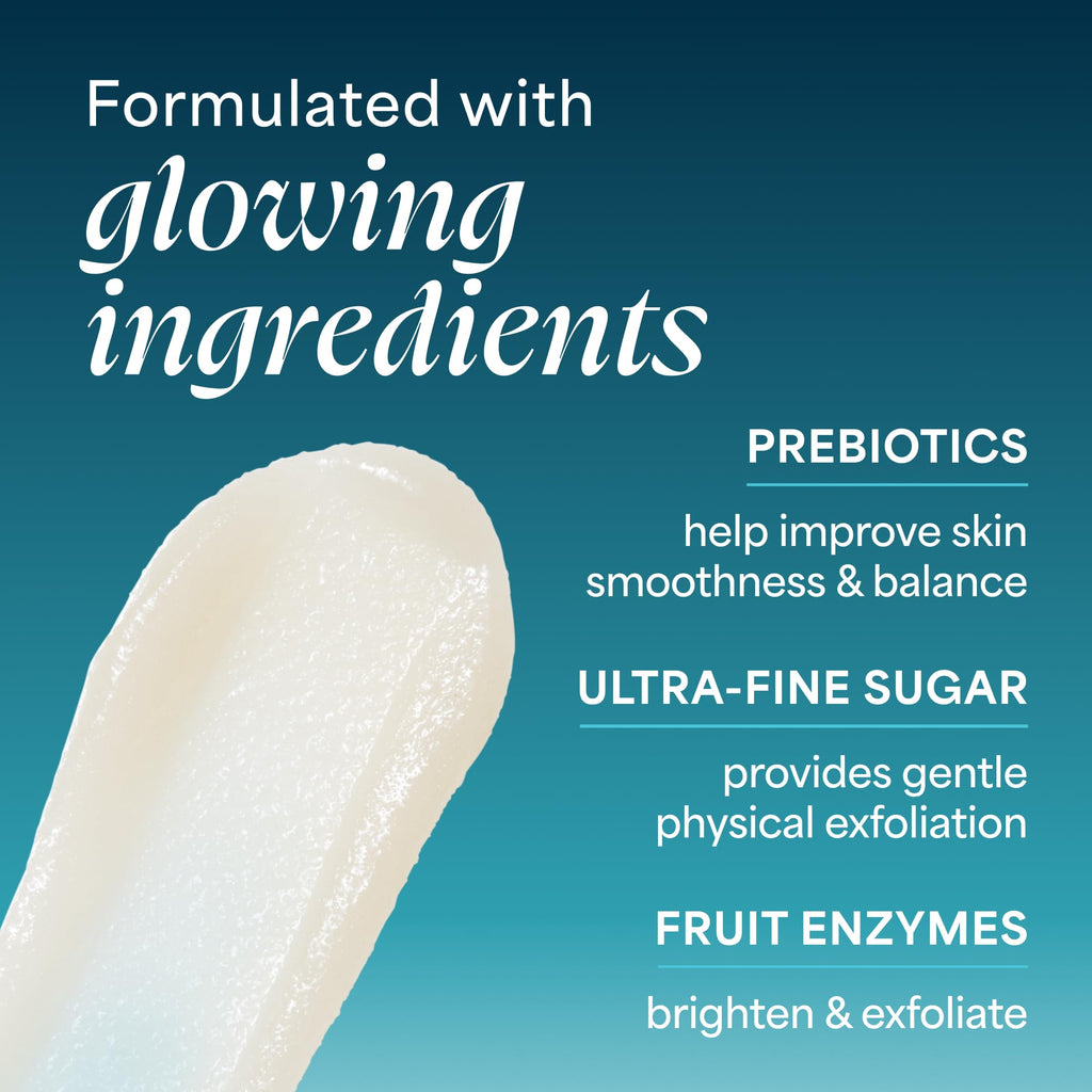 TULA Skincare So Polished Exfoliating Sugar Scrub, Face Scrub for Dullness & Uneven Texture with Prebiotic Extracts & Papaya Fruit Enzymes, 2.9 OZ