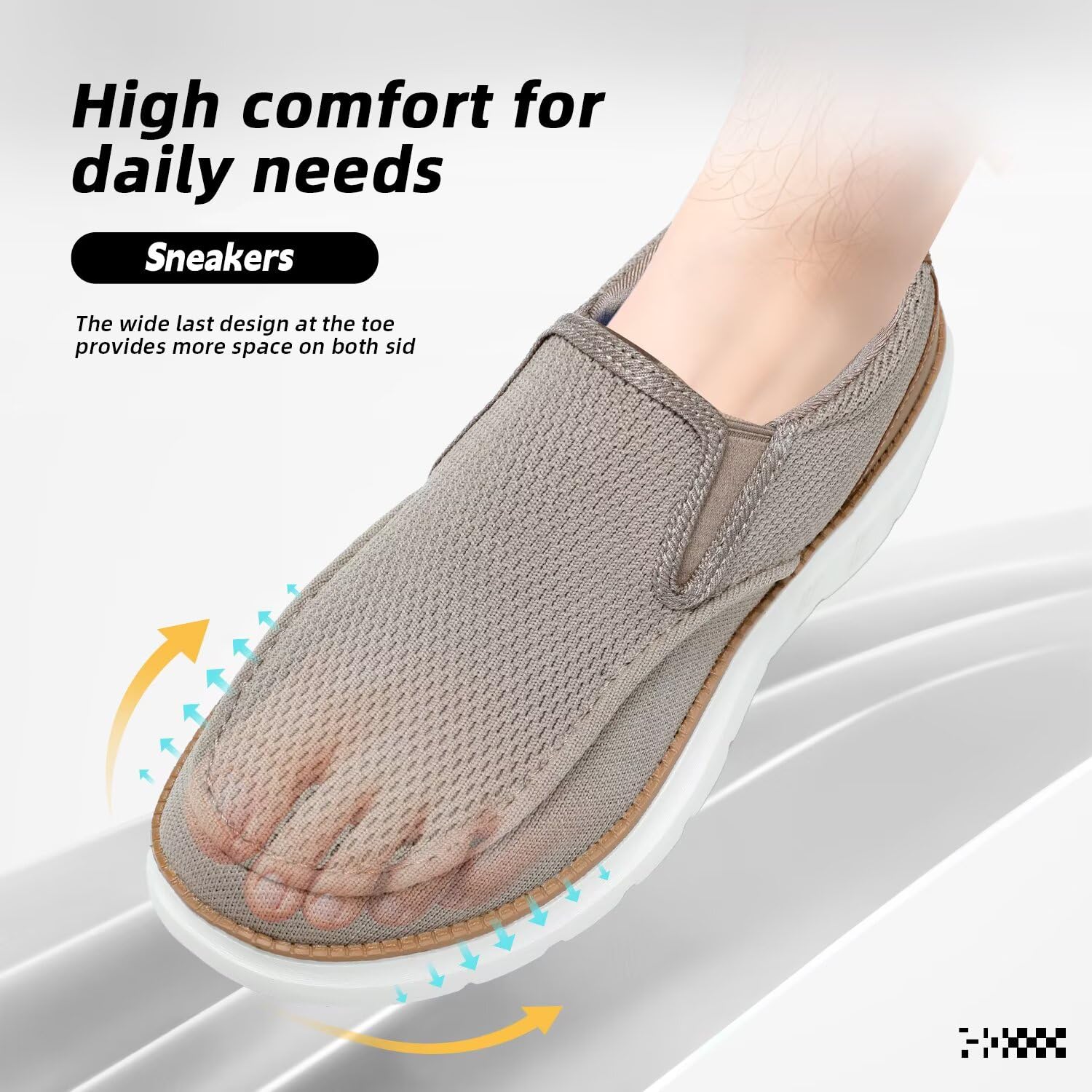 Mens Casual Loafers Slip-on Boat Mesh Walking Shoes Business Oxfords Sneakers Work Comfortable Lightweight Soft Sole Khaki