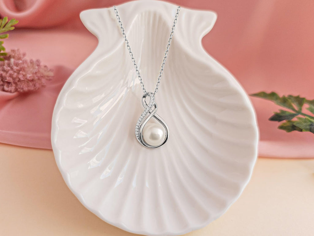 Gifts For Wife Wedding Anniversary - Christmas Gifts For Wife -AAA+ Real Pearl Necklaces For Women (18k Gold Platting 925 Sterling Silver) Christmas Ideas Birthday Freshwater Pearl Necklace