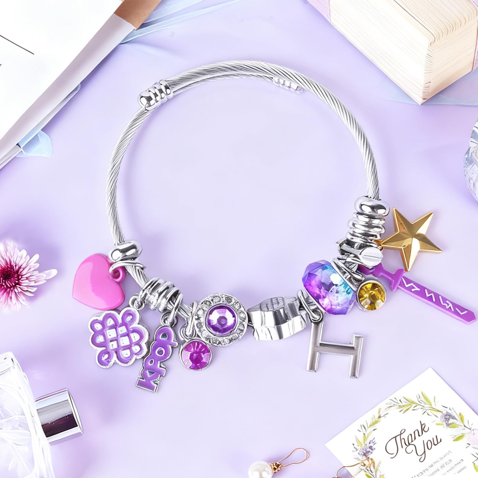 CelyBoutique KPop Bracelet - Merch Kpop Stuff items Bracelet Chirstmas Gift for Women, Kpop Jewelry accessories for Fans