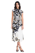 Maggy London - Women's Mock Neck Cap Sleeve Sheath Dress - Midi Wedding Guest Dresses - 16