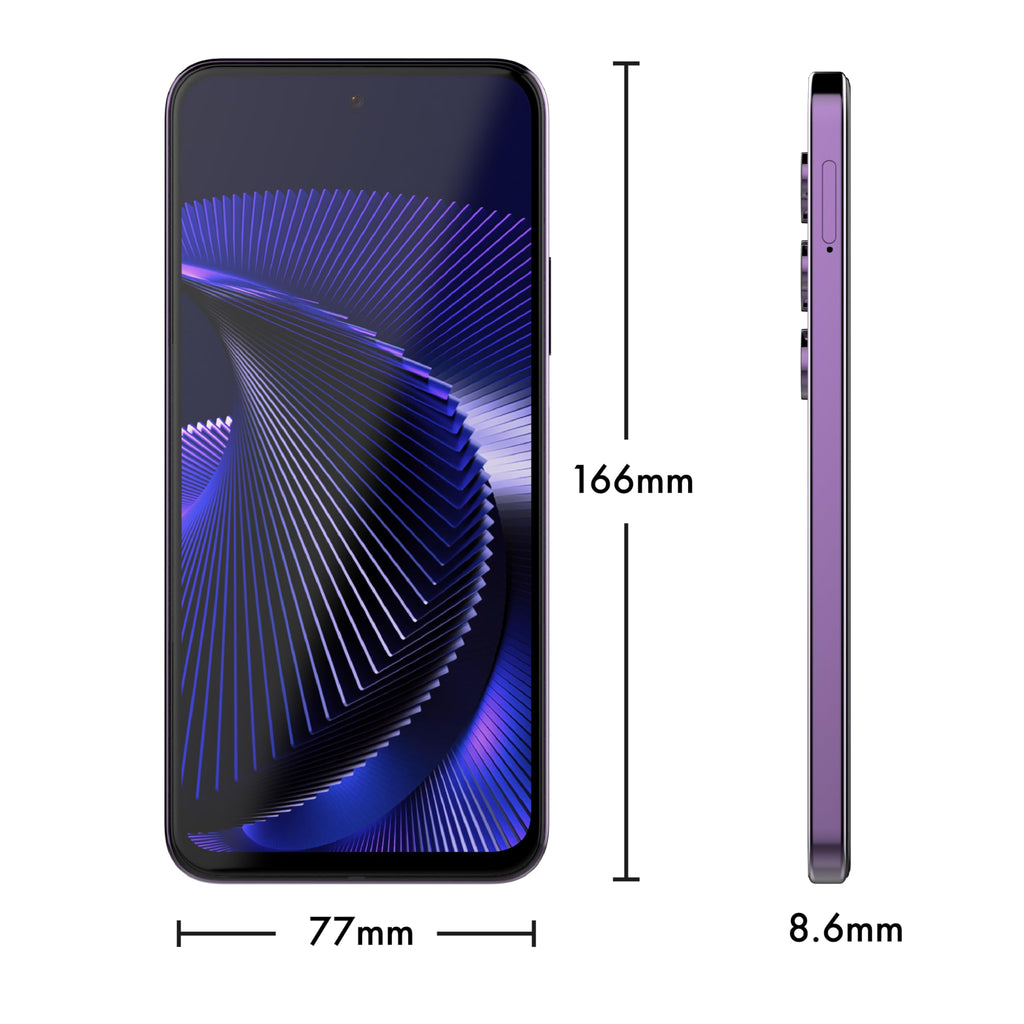 NUU N30 Cell Phone Unlocked for T-Mobile, Mint, Metro, Qlink, Tello 6GB/128GB, Teen Phone, Dual SIM 4G, Octa-Core 6.7" 90Hz HD+, Any Parental APP, Unlocked Android Phones, Purple, 1 Year US Warranty