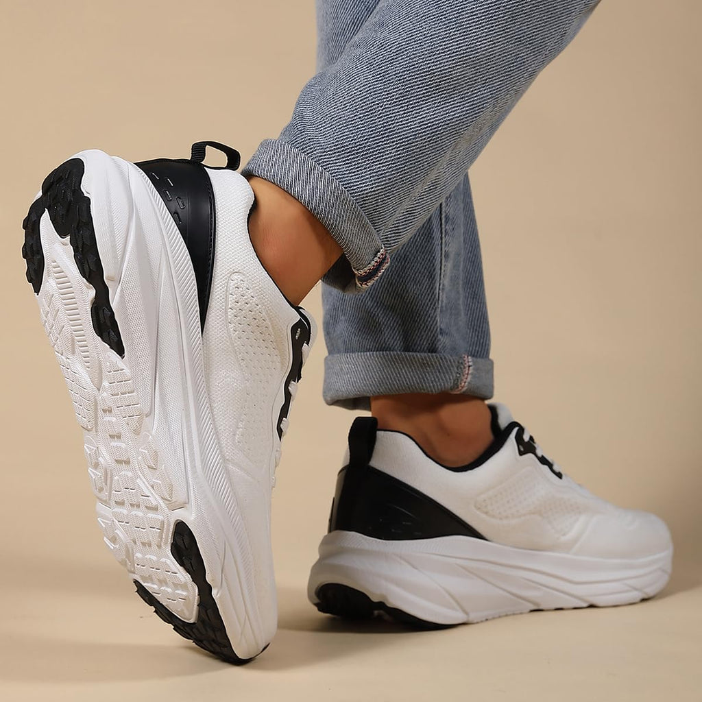 DWSTN Breathable Running Shoes for Men Non Slip Slip On Walking Shoes Lightweight Walking of Mesh Workout Fashion Comfortable White