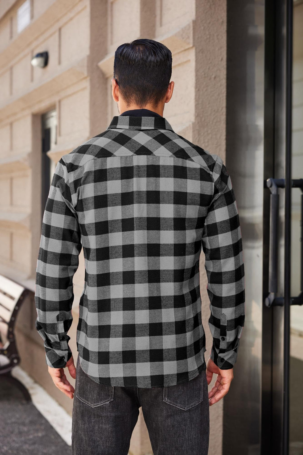 COOFANDY Men's Flannel Shirts Long Sleeve Lightweight Plaid Shirt Flannel Causal Shirts for Men