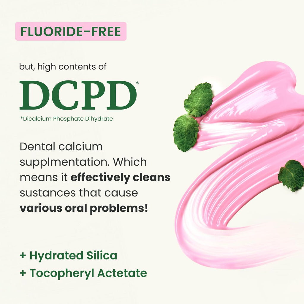 EUTHYMOL Original Pink Toothpaste (3.7fl oz*3, Pack of 3) - Fluoride-Free Toothpaste for Sensitive Teeth & Gum. Bad Breath, Cavity Prevention, 12-Hour Long Lasting Freshness with Wintergreen