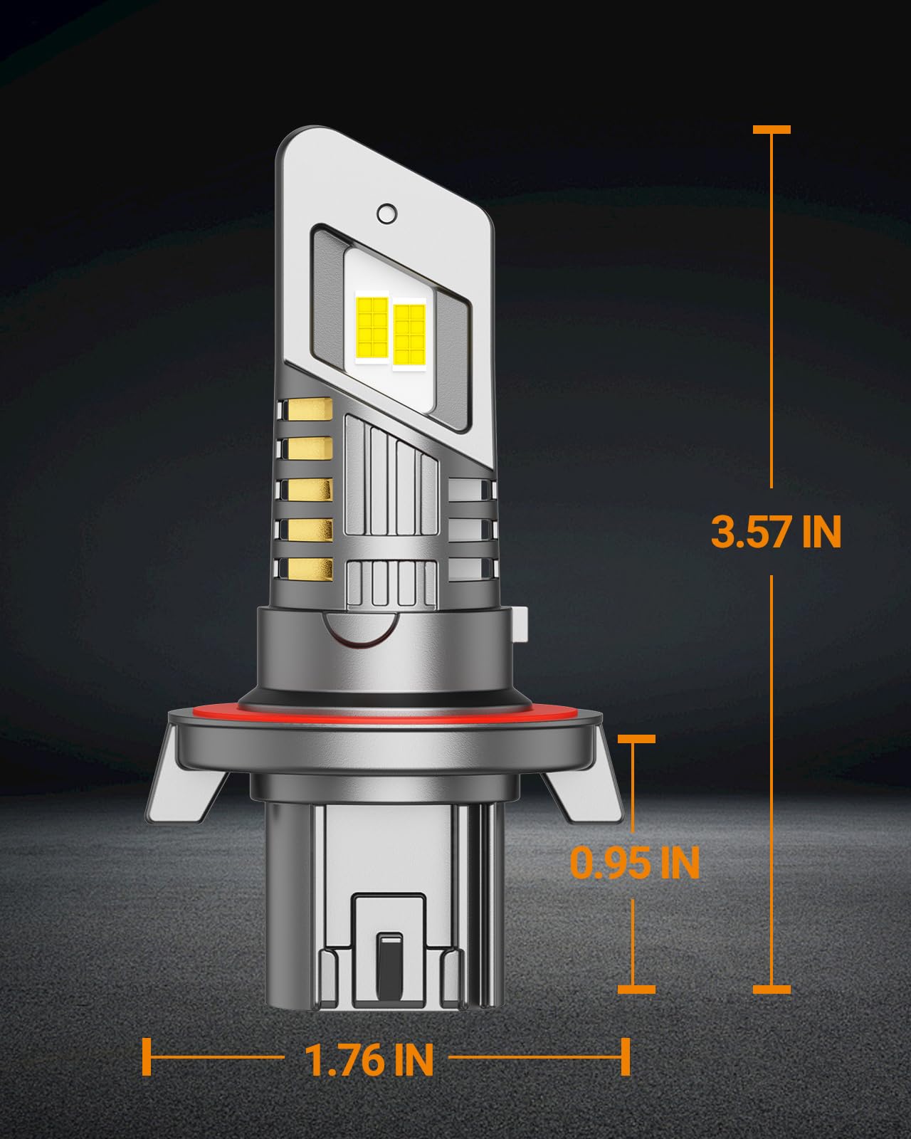 SEALIGHT 9008/H13 Bulbs Hi/Low Beam, 900% Super Brighter, 1:1 Size Fog Lights, 6500K Cool White, 60000Hrs Long Service Life with Cooling Fan, 3MIN Play and Plug, Pack of 2