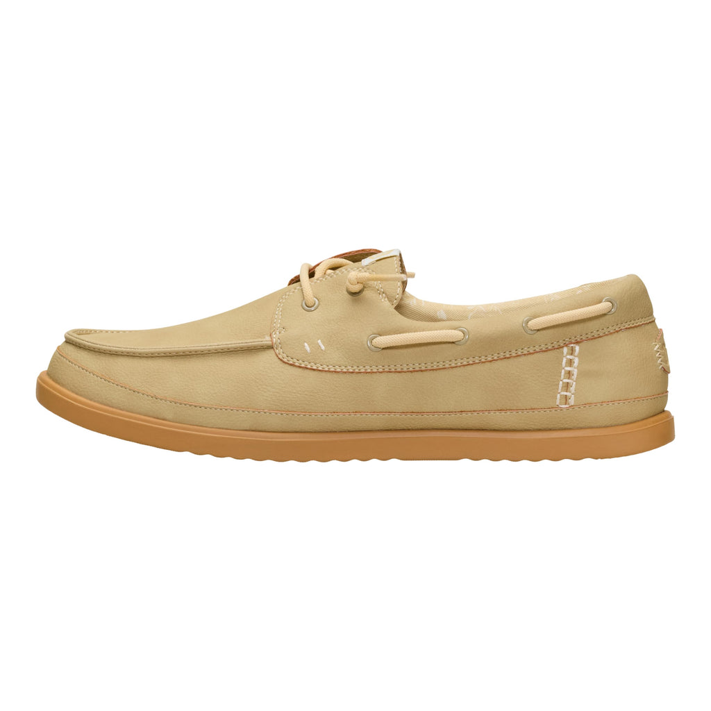 HEYDUDE Men’s Harbor Lo Classic Boat Shoe | Olive Grey/Multi Size 11 | Lightweight Slip-On Loafer with Faux Leather Upper for Casual Daily Wear