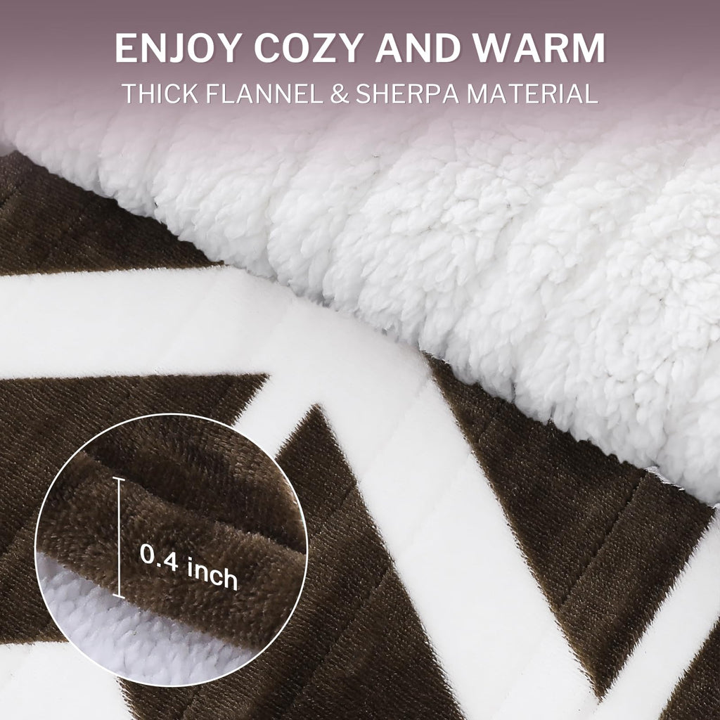 VENTIMI Electric Blanket Heated Throw, 50" x 60" Heated Blanket with 5 Heat Levels & 3 Hours Auto Off, Fast Heating Blanket with ETL & FCC Certification, Coffee
