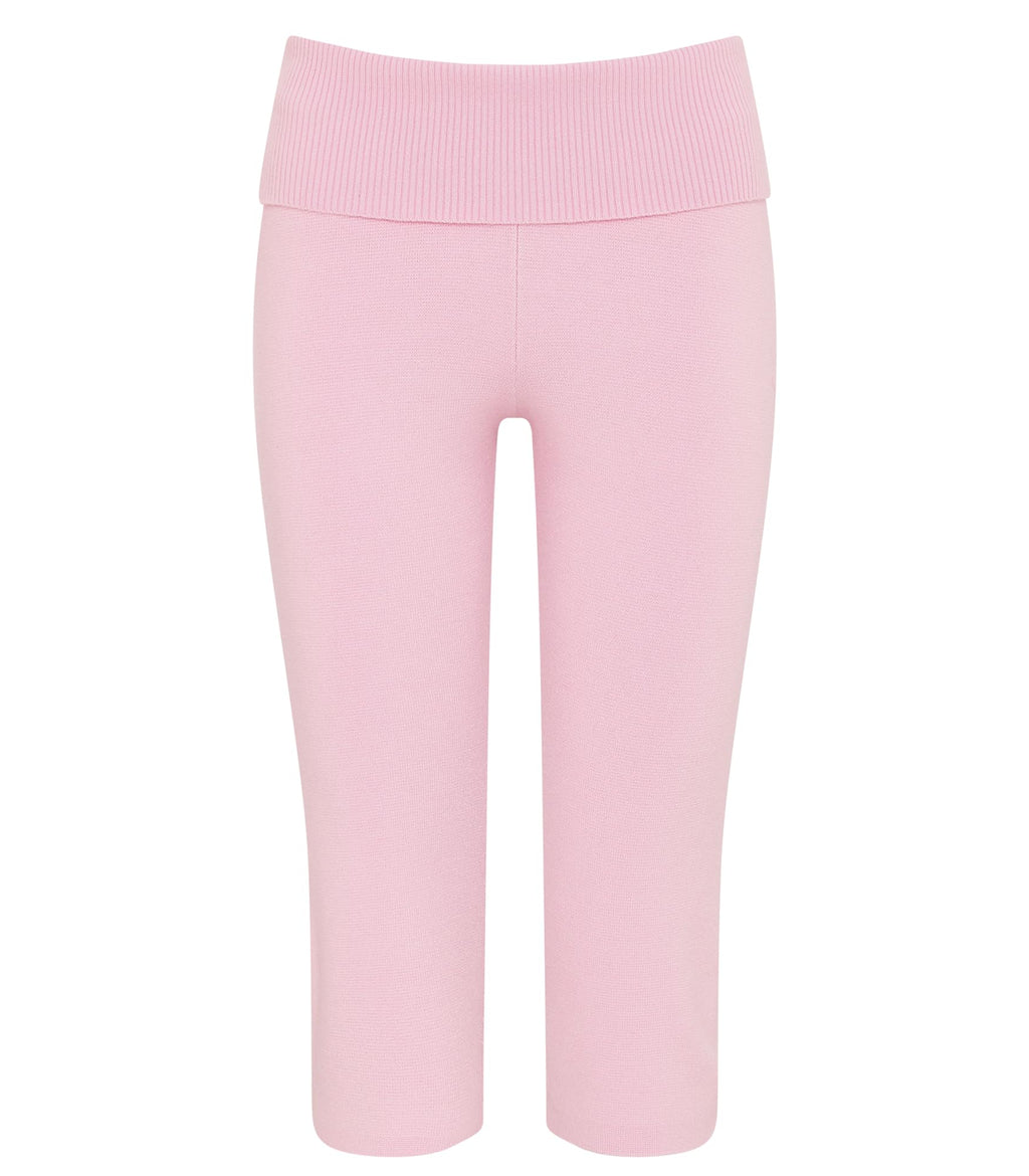 Victoria's Secret Pink | Elle Knit Foldover Capri Pants, Pink Dove, M