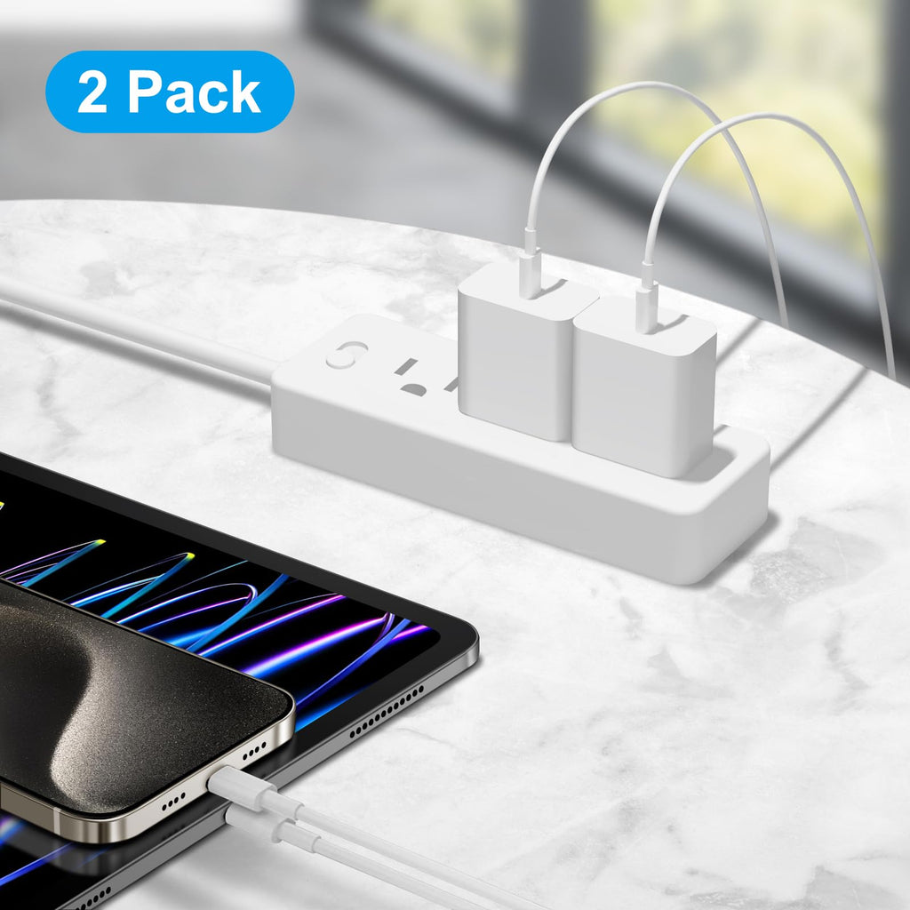 iPhone 17 16 15 Charger Fast Charging 10FT - 20W USB C Charger Block with Type C Cable Compatible with iPhone 17/17 Pro/17 Pro Max/Air/16/16e/15, iPad Pro, Air M3/M2/5/4, 11th/10th（White）