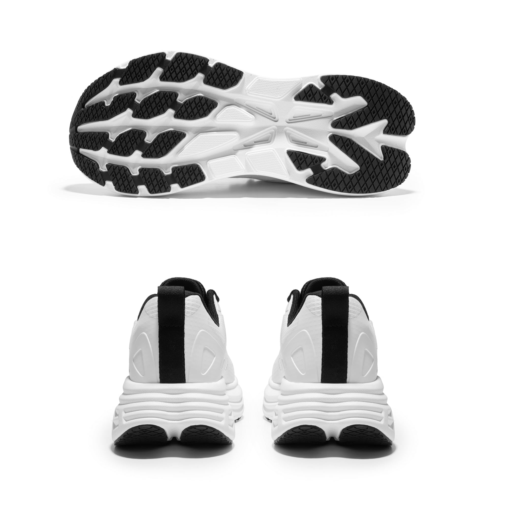 NORTIV 8 Women's Walking Shoes Cushion Running Tennis Shoes ActiveFloat Non-Slip Comfortable Breathable Workout Gym Sports Athletic Fashion Sneakers,Size 7,White,SNWS245W