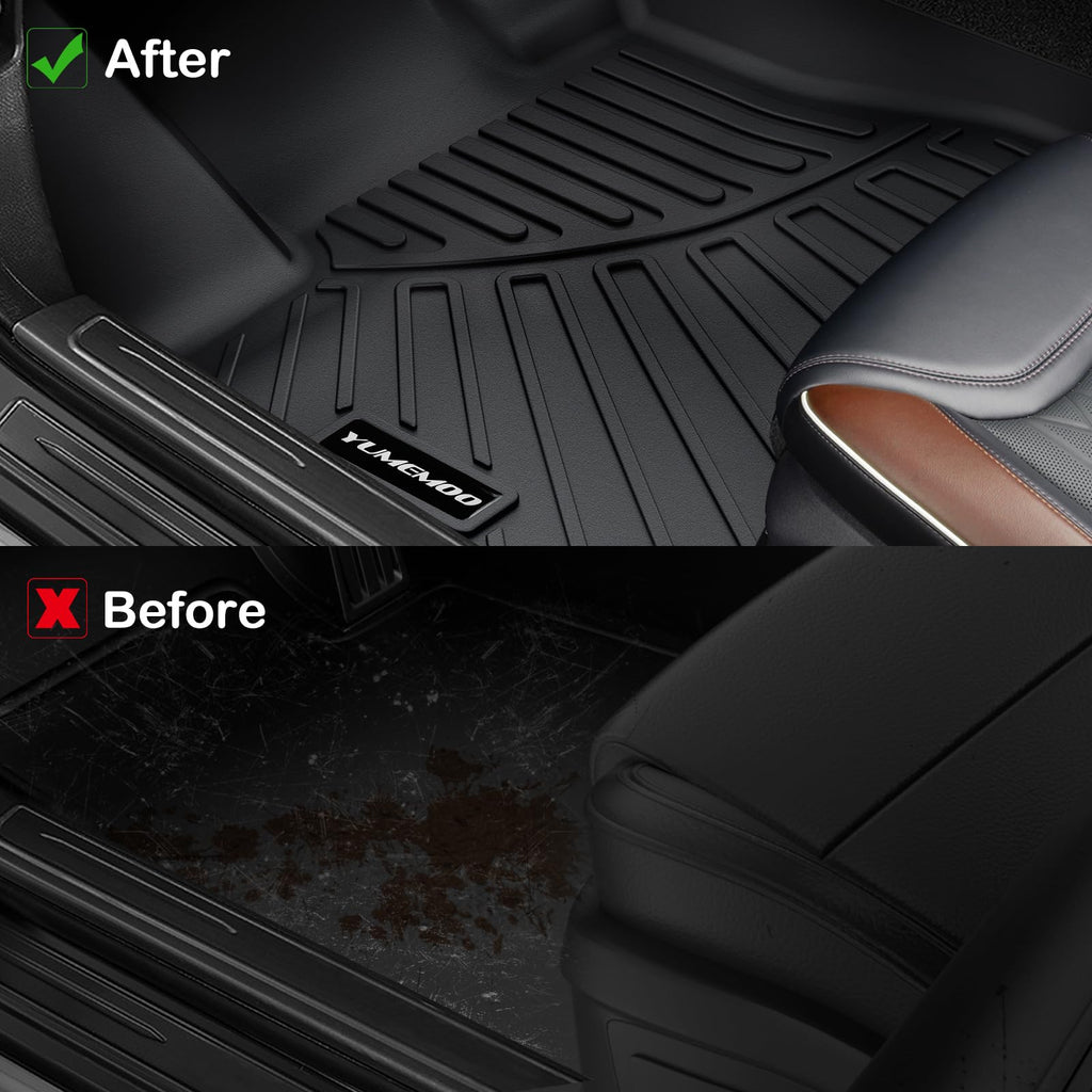 Floor Mats for 2011-2016 Hyundai Elantra All Weather TPE Floor Liners Custom Fit for Elantra 2011-2016 1st & 2nd Row Anti-Slip Full Set Car Mats(Not Fit GT or Touring Models)