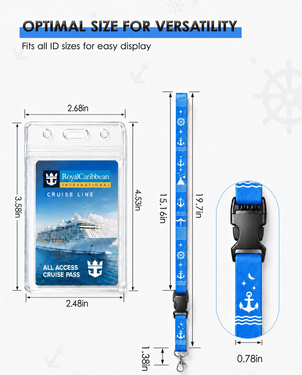 Avorast 5 Pack Cruise Lanyards for Ship Cards, Cruise Essentials 2026 for Carnival, Royal Caribbean, NCL, Lanyards for ID Badges with Detachable Buckle & Waterproof ID Badge Holders (Mix)