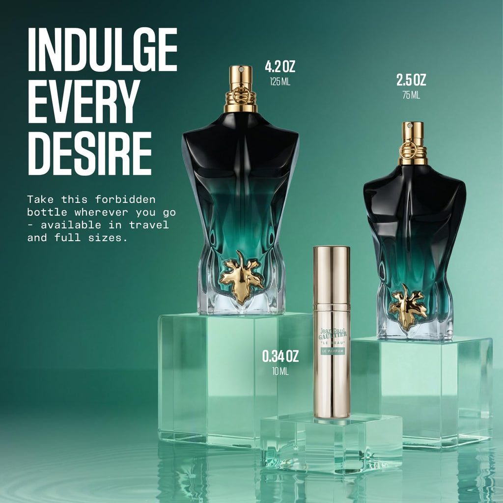 Jean Paul Gaultier Le Beau Le Parfum Intense for Men - Long Lasting Woody Amber Mens Cologne Eau de Parfum with Coconut Wood, Tonka Bean & Sandalwood - Designer Fragrance Spray, 2.5 oz