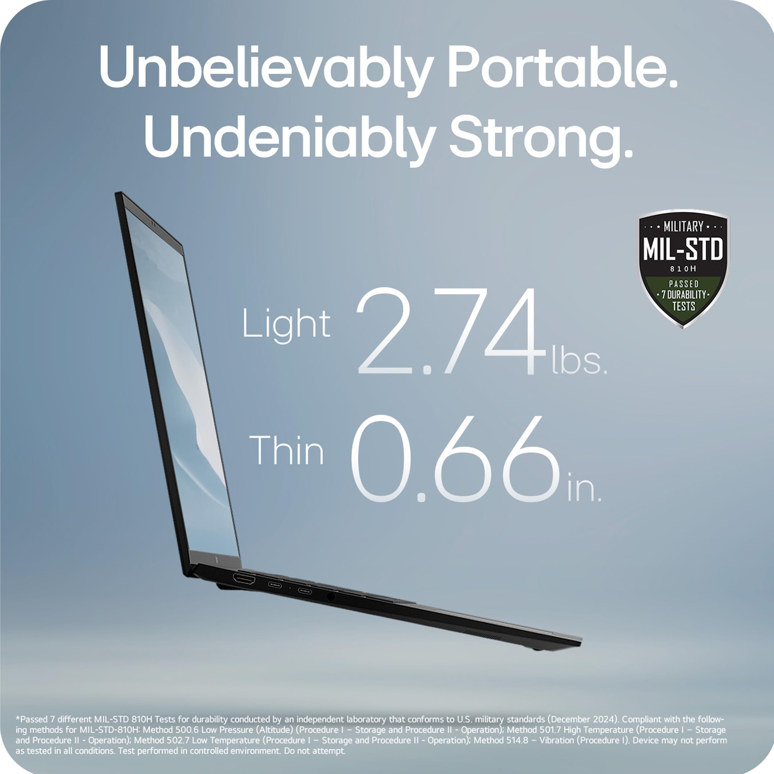 LG gram 16-inch Thin and Lightweight Laptop Computer, Copilot+ PC, Intel Evo Edition Powered by Intel Core Ultra7 256V Processor, Windows 11 Home, 16GB RAM, 2TB SSD - Obsidian Black