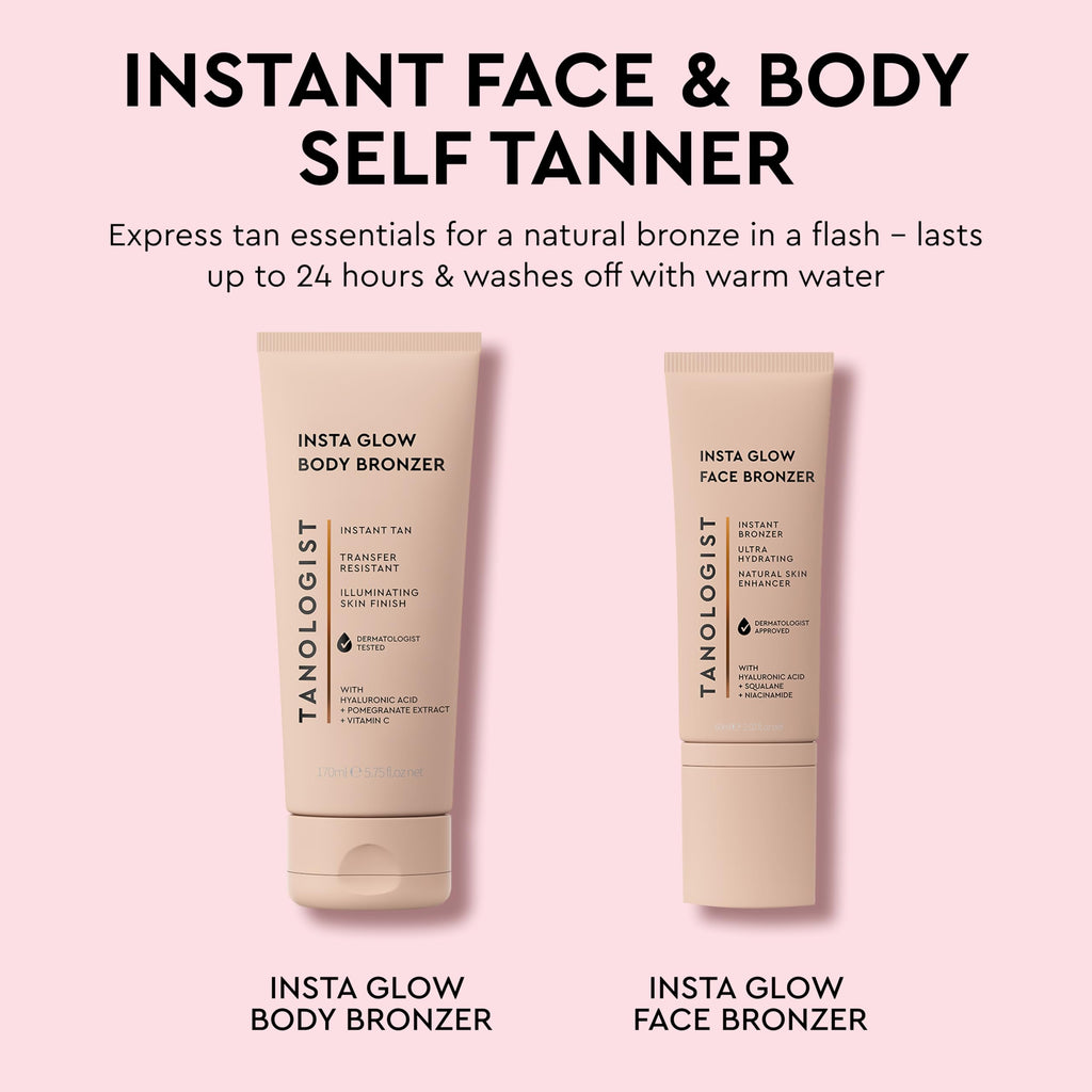 Tanologist Insta Glow Face Bronzer, Illuminating Cream Bronzer For Instant Radiant Glow, Lightweight, Blendable Formula For All Skin Tones, Vegan, 2.02 fl. oz/60 ml Tube
