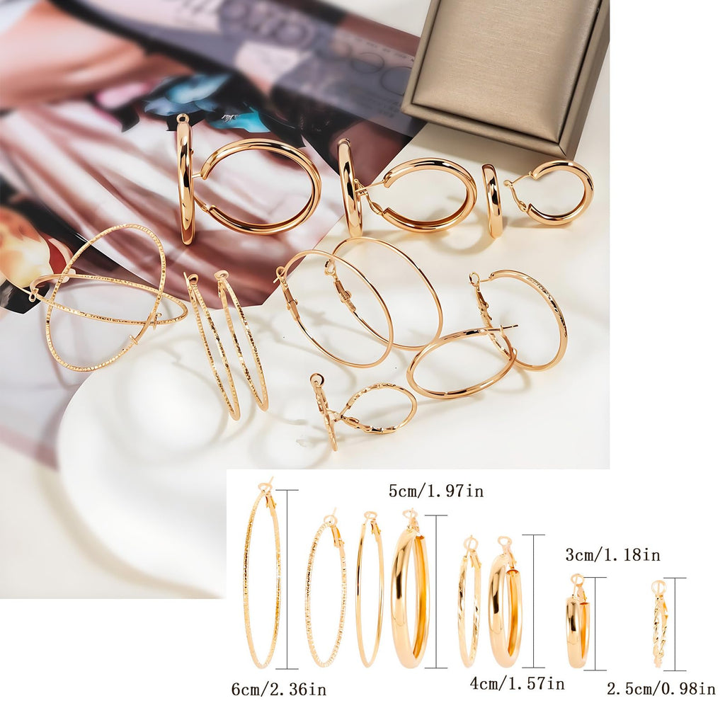 IXNEOP Golden Jewelry Sets for Women Fashion Costume Jewelry Bundle Includ Necklace Bracelet Rings Earrings Set (ix004-glod)