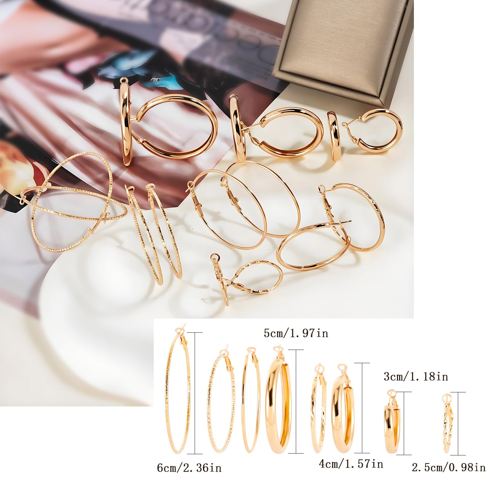 IXNEOP Golden Jewelry Sets for Women Fashion Costume Jewelry Bundle Includ Necklace Bracelet Rings Earrings Set (ix004-glod)