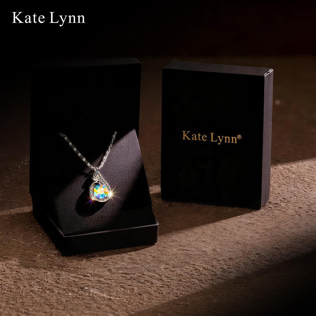 Kate Lynn Phoenix Birthstone Necklaces for Women Pendant Necklace Crystal Jewelry, Birthday Gifts for Women Wife Girlfriend Mothers Day Gift for Mom Daughter Unique Lady Christmas Jewelry Gift for Her, June Birthstone Moonstone Necklace