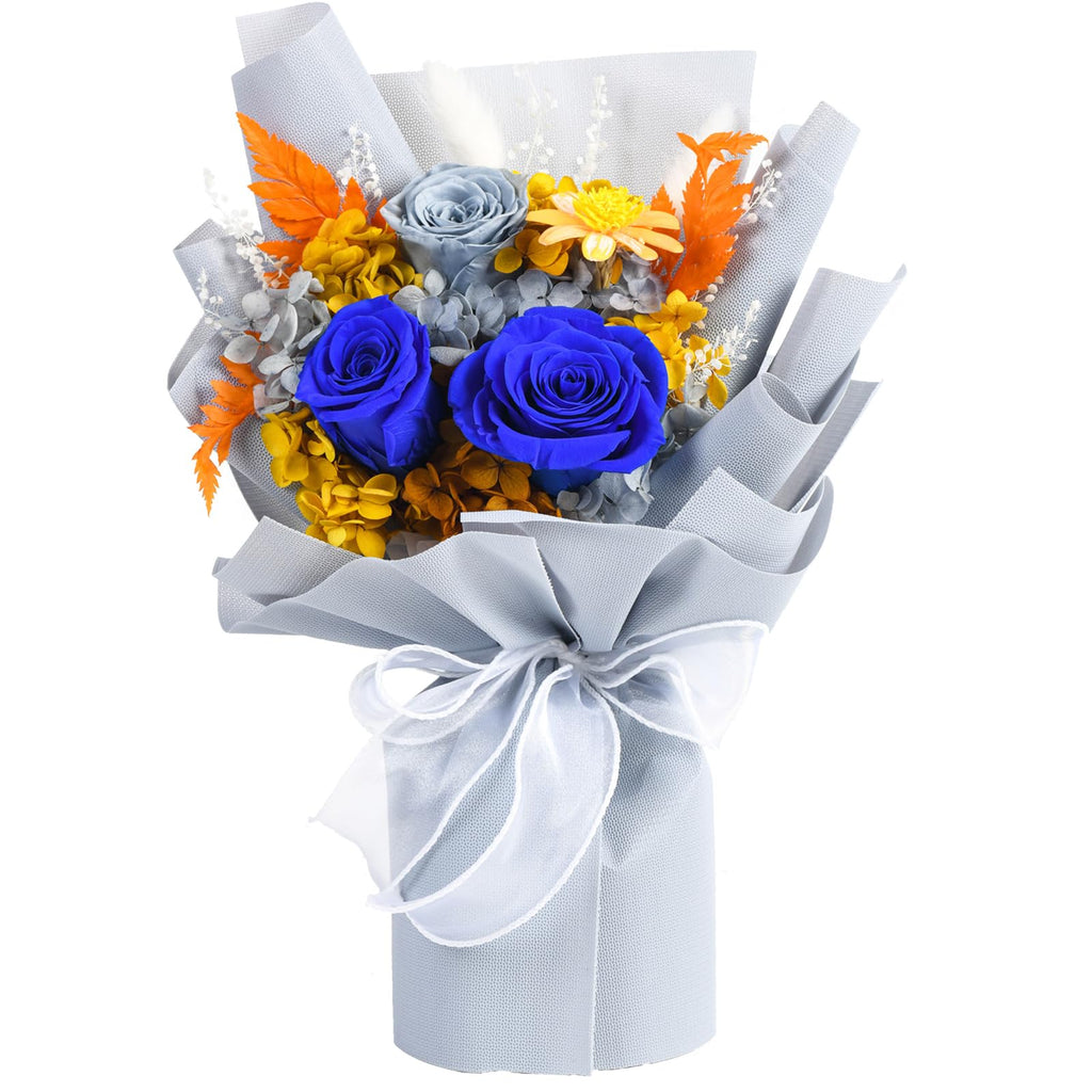 lovenfold Flowers for Delivery Prime,Preserved Flowers Bouquets,Blue Rose Bouquets That Last 1-3 Years,Birthday Flowers Gifts for Women Mom Grandma Wife Friends
