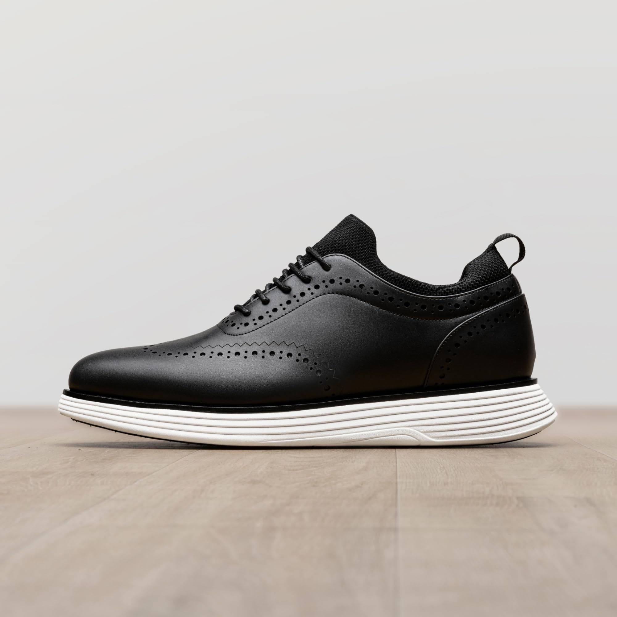 Bruno Marc Men's MaxFlex Dress Sneakers Oxfords Casual Wingtip Brogue Shoes,Size 12,Black,SBOX2326M