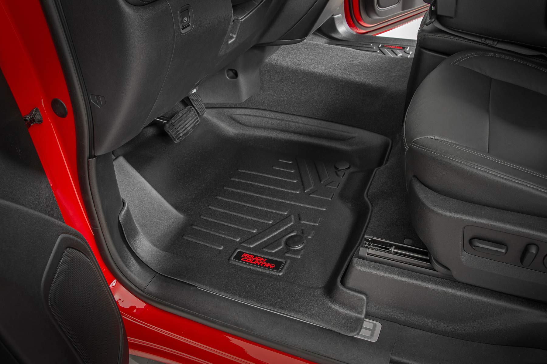 Rough Country Floor Mats for 07-13 Chevy/GMC 1500/2500HD | Crew Cab - M-21073