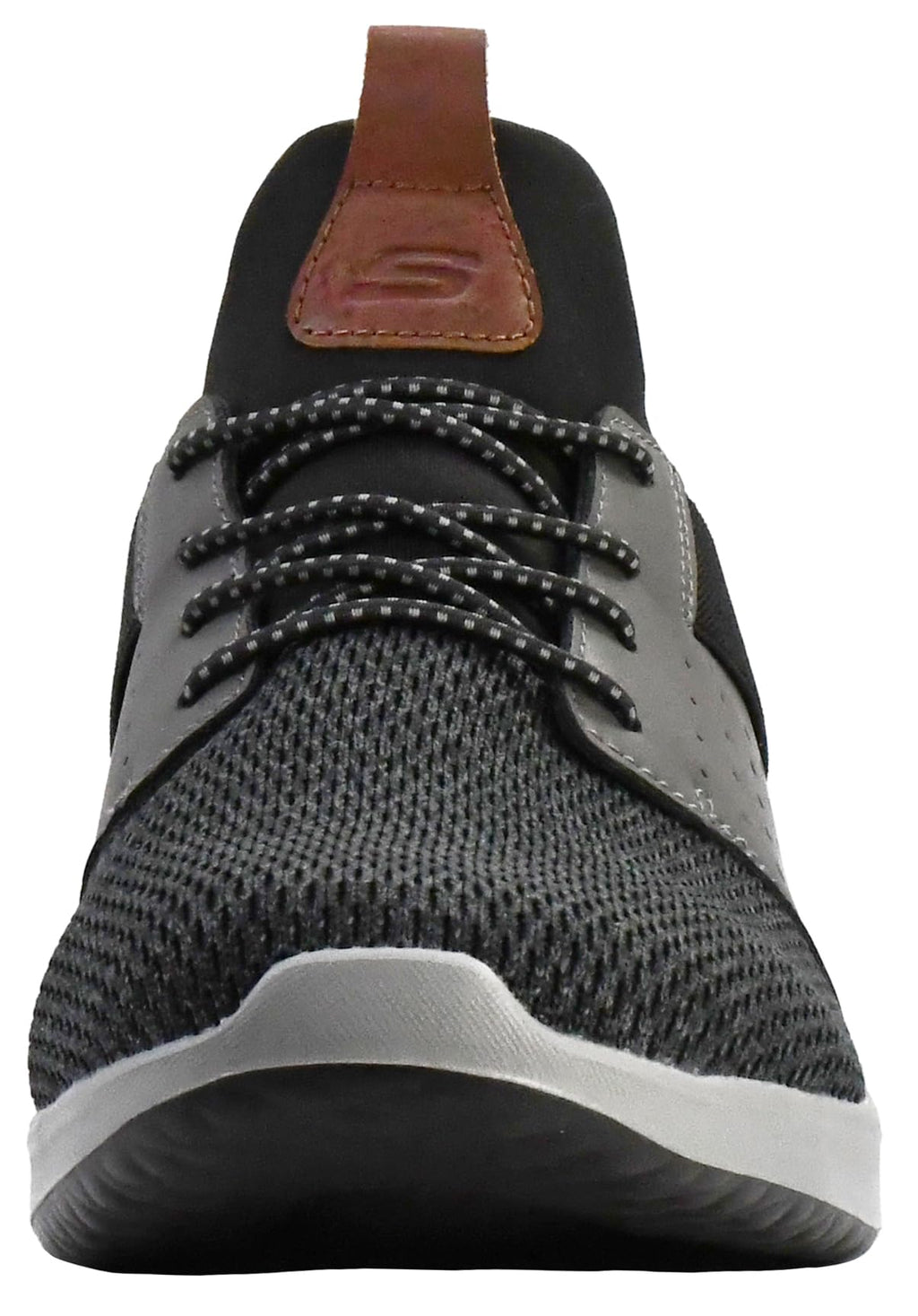 Skechers Men's Classic Fit Delson Camben Sneaker, Black/Grey, 9 US