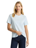 Presics Women’s Supima® Mercerised Cotton T-Shirt - Light Blue - X-Small – USA-Grown Cotton, Luxury Finish, Crew Neck, Short Sleeve, Flattering Fit