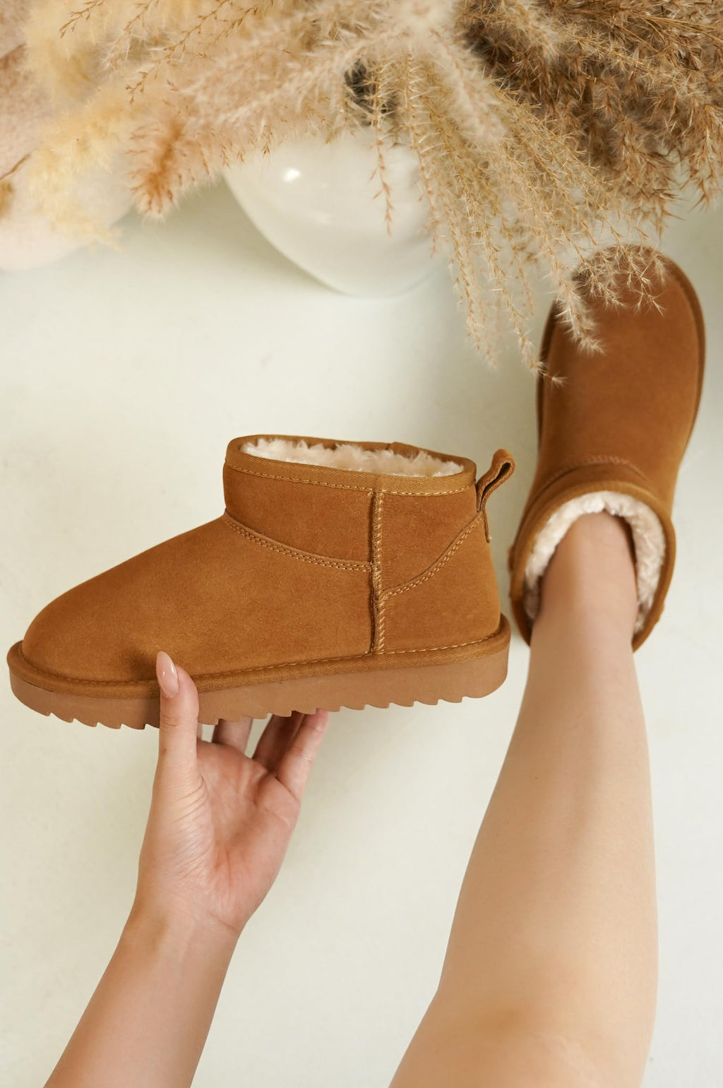 Project Cloud 100% Genuine Leather Ankle Boots for Women - Water Resistant with Memory Foam Insole Winter Boots for Women - Trending Shoes & Comfortable Women's Ankle Boots (Hippy, Chestnut, 8.5)