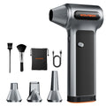 WOLFBOX MF200 Compressed Air Duster with Removable Battery & 4 Nozzles, Cordless 3-Speed Adjustable Mini Blower for Computer Keyboard, Car Cleaning, Home, and Outdoor Use