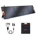 GRECELL 200W Portable Solar Panel for Power Station, Foldable Solar Charger w/ 4 Kickstands, IP65 Waterproof Solar Panel Kit w/DC XT60 Anderson Aviation Output for Outdoor RV Camper Blackout