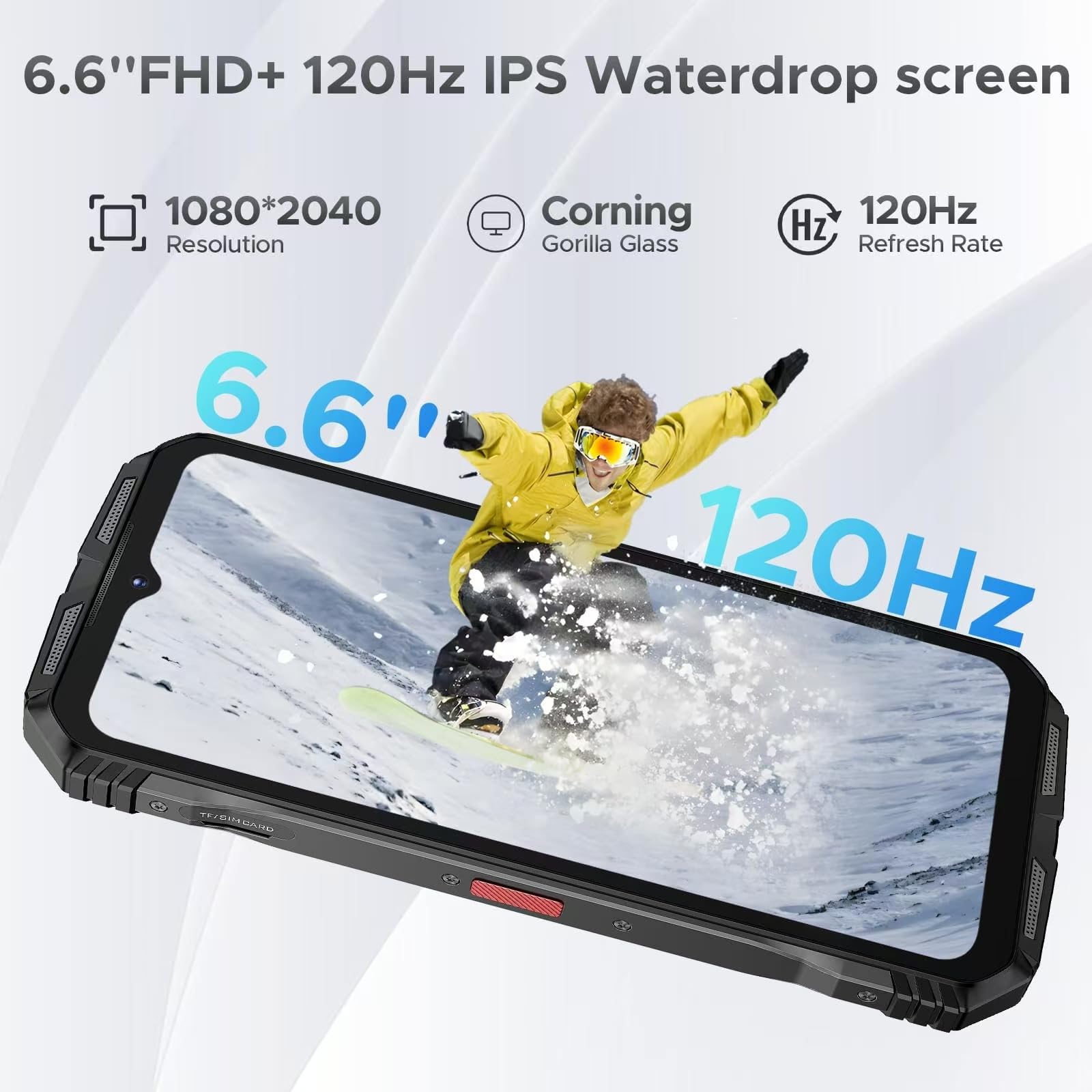 DOOGEE S118 Pro (2025) Rugged Phone 5G,10800mAh(33W) 24GB+512GB/2TB Rugged Smartphone Unlocked,DDR5,108MP+20MP Night Vision,6.6''FHD+120Hz Cell Phone,Dual SIM/Dual Unlock/NFC/GPS/OTG/WiFi 6