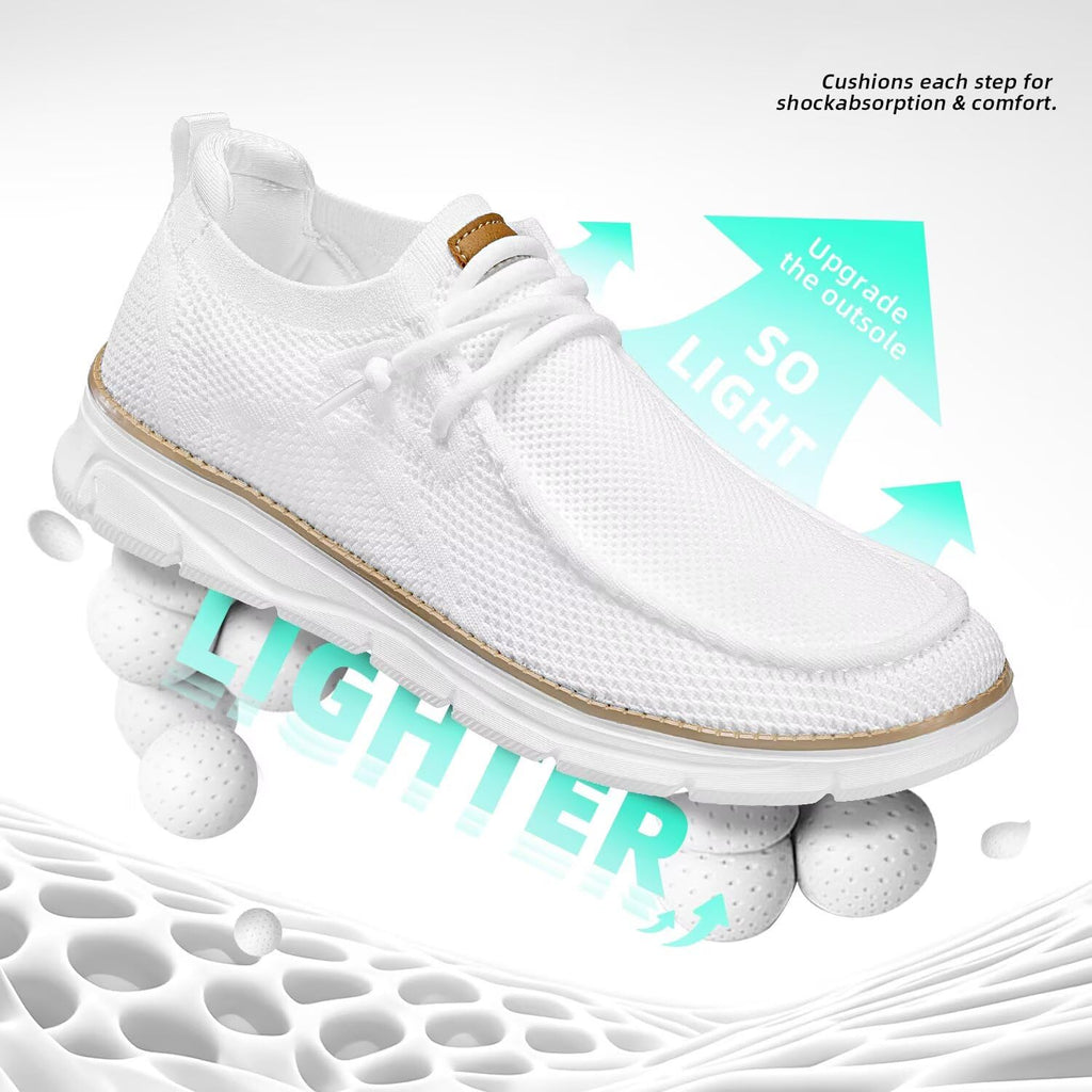 Mens Slip-on Loafers Comfortable Boat Shoes Casual Walking Sneakers Mesh Business Oxfords Work Lightweight Soft Sole