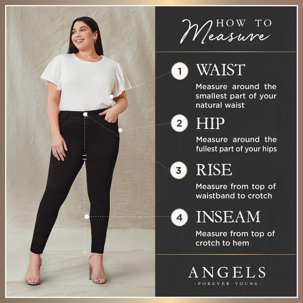 Angels Forever Young 360 Sculpt Bootcut Jeans for Women Figure Enhancing Stretch Denim, Orchard, 12