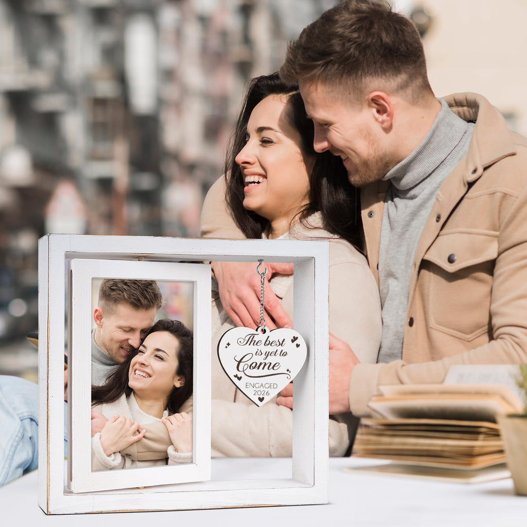 Engagement Gifts for Couples 2026, Gifts for Newly Engaged Couples, Happy Engaged Picture Frame, Engagement Gift for Newly Engaged Best Friends Him Her Bride to Be Fiance Women Photo Frame 4"×6"