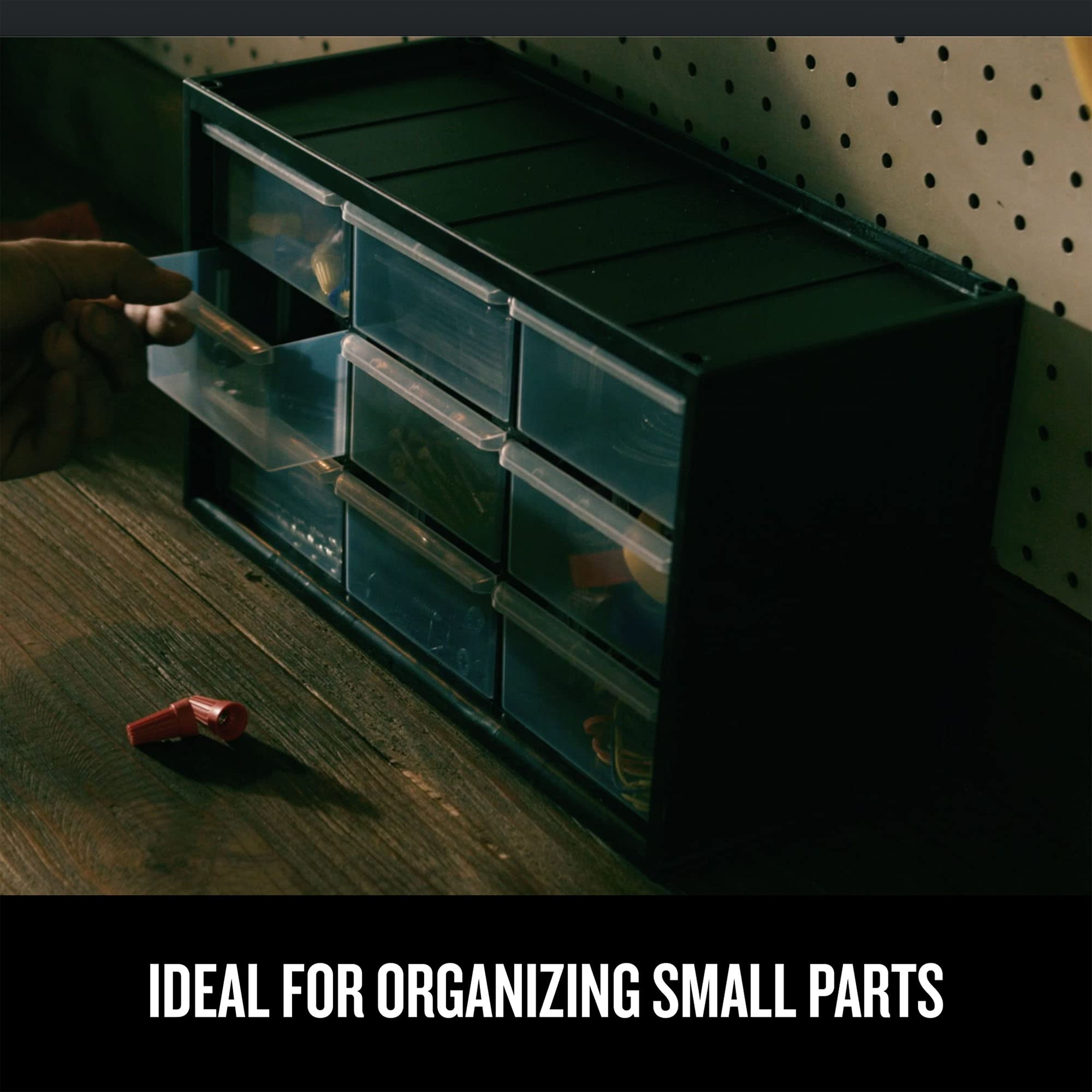 CRAFTSMAN Plastic Storage Organizer Bin System, 9 Compartment, Modular, Home Office (‎CMST40709)