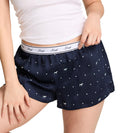 Victoria's Secret PINK Women's Sleep Boxy Pajama Shorts, Noir Dot Dog, (M)