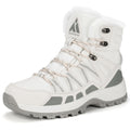 Mishansha Women's Winter Snow Boots Water-Resistant Warm Fur Lined Ankle Hiking Boot Non-Slip Outdoor Cold Weather Shoes White Size 10