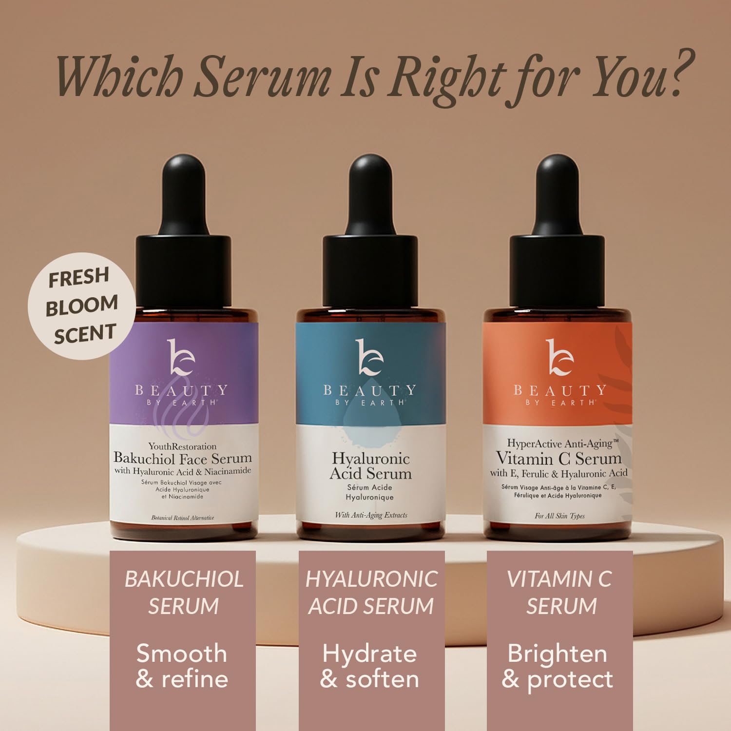 Bio Retinol Alternative Bakuchiol Serum - Smooths Skin & Reduces Fine Lines, USA Made with Natural & Organic Ingredients, Anti-Aging Skin Care Formula, Vegan, Cruelty Free