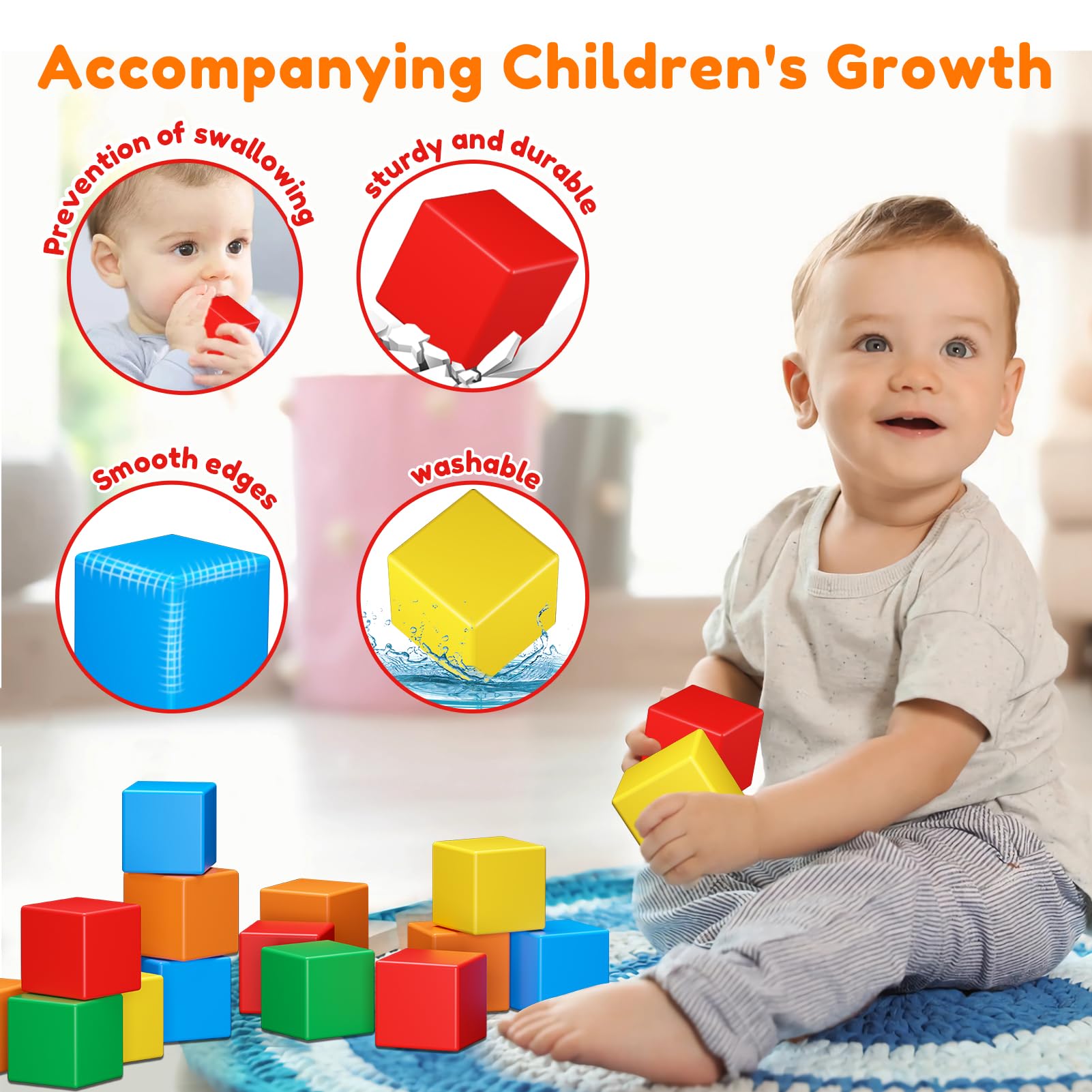 Magnetic Blocks,32PCS Magnetic Building Blocks for Toddlers Age 3-5 Magnet Cubes Toys STEM Educational Sensory Montessori Toys 1-3 Christmas Birthday Gifts for Kids Ages 3 4 5 6 Year Old Boys Girls