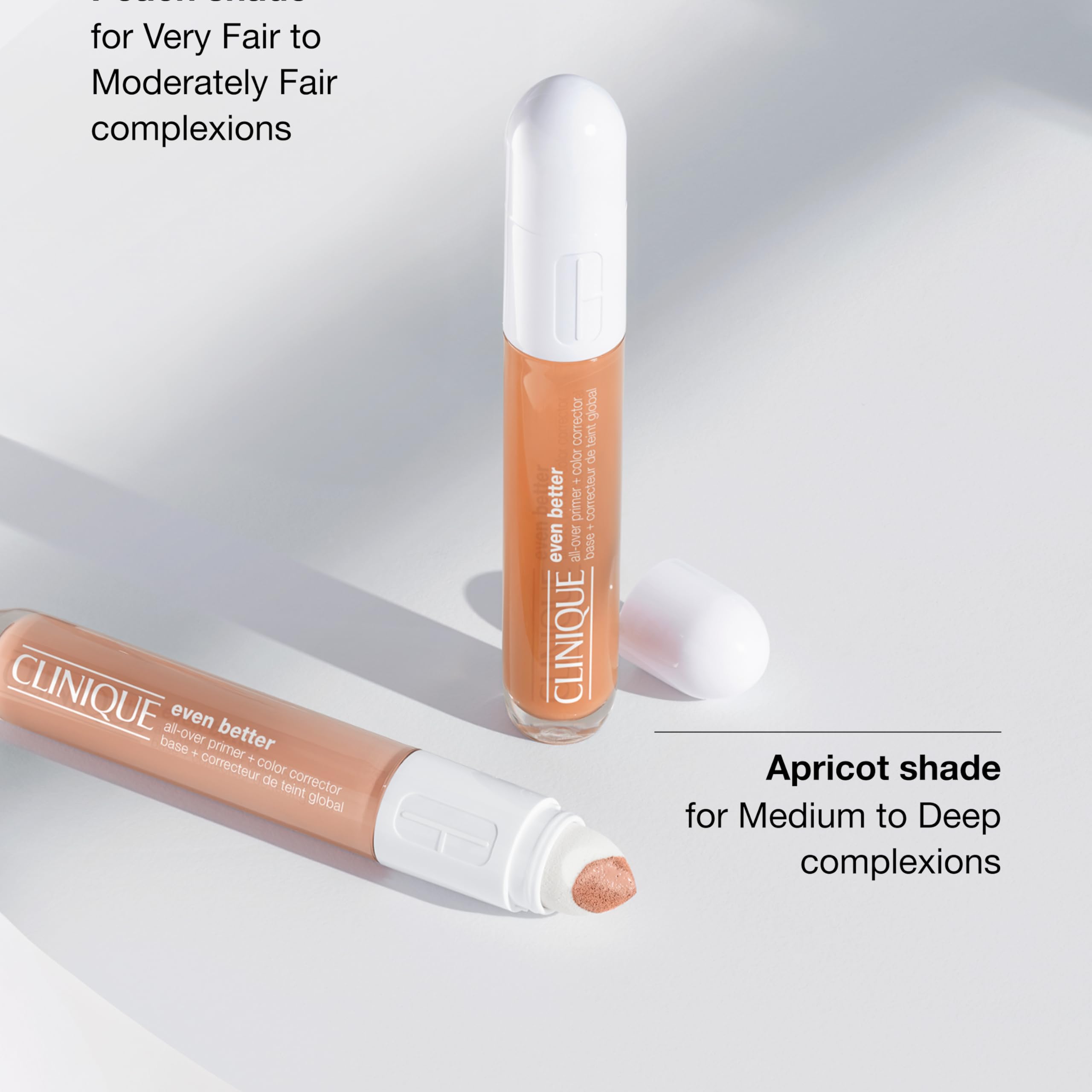 Clinique Even Better All-Over Primer + Color Corrector | Sheer to Moderate Coverage + Natural Finish, Peach, 0.2 Ounce