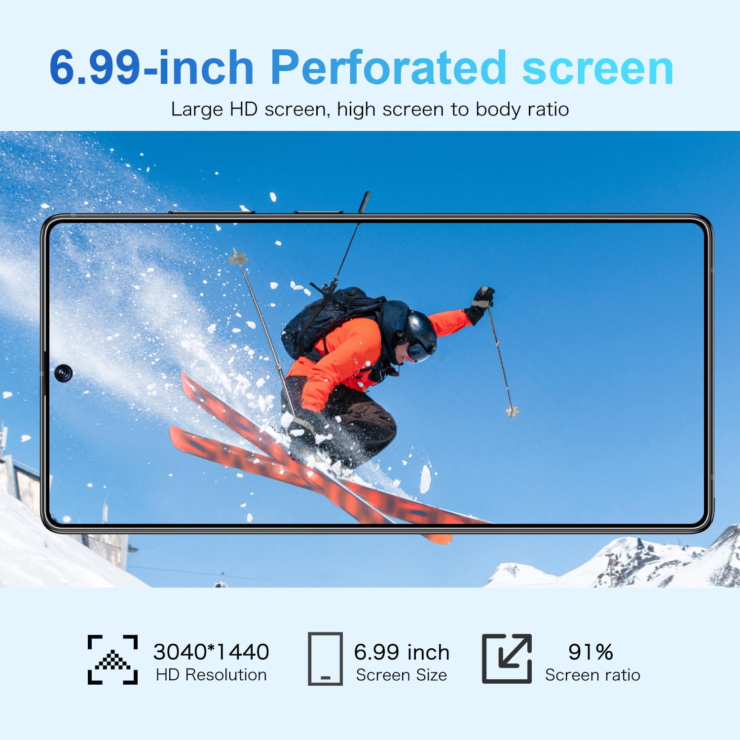 Ofinsut I25 Ultra 5G Unlocked Smartphone,12GB+512GB Fully Cell Phone for Android 14, 6.99" Unlocked Cell Phone, 7000mAh, 68MP+108MP Dual Camera/Dual SIM/Fingerprint Lock/Face (Green)