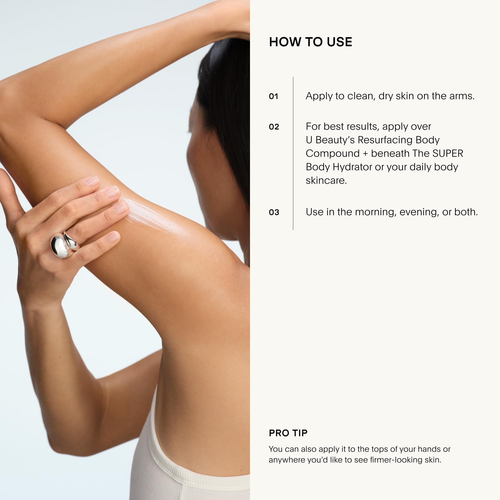U Beauty SCULPT Arm Compound | Skin Tightening Cream Body Lotion, Firming Arm and Neck Cream with Retinol + Vitamin C - 120ml