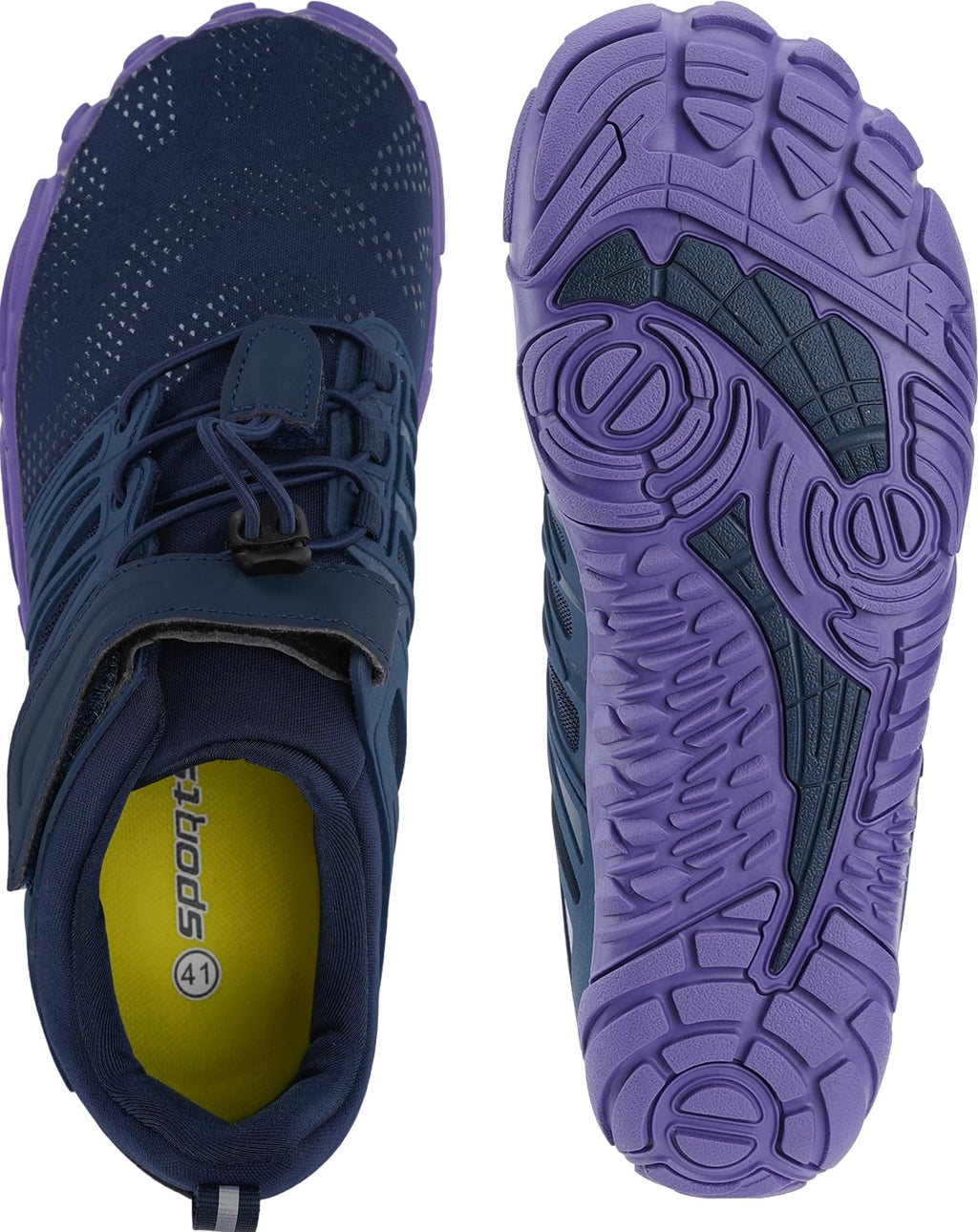 Joomra Barefoot Running Shoes for Women Ladies Size 7.5-8 Zero Drop Wide Toe Box Minimalist Sneakers Hiking Hike Camping Cycling Tennis Footwear Blue Purple 38