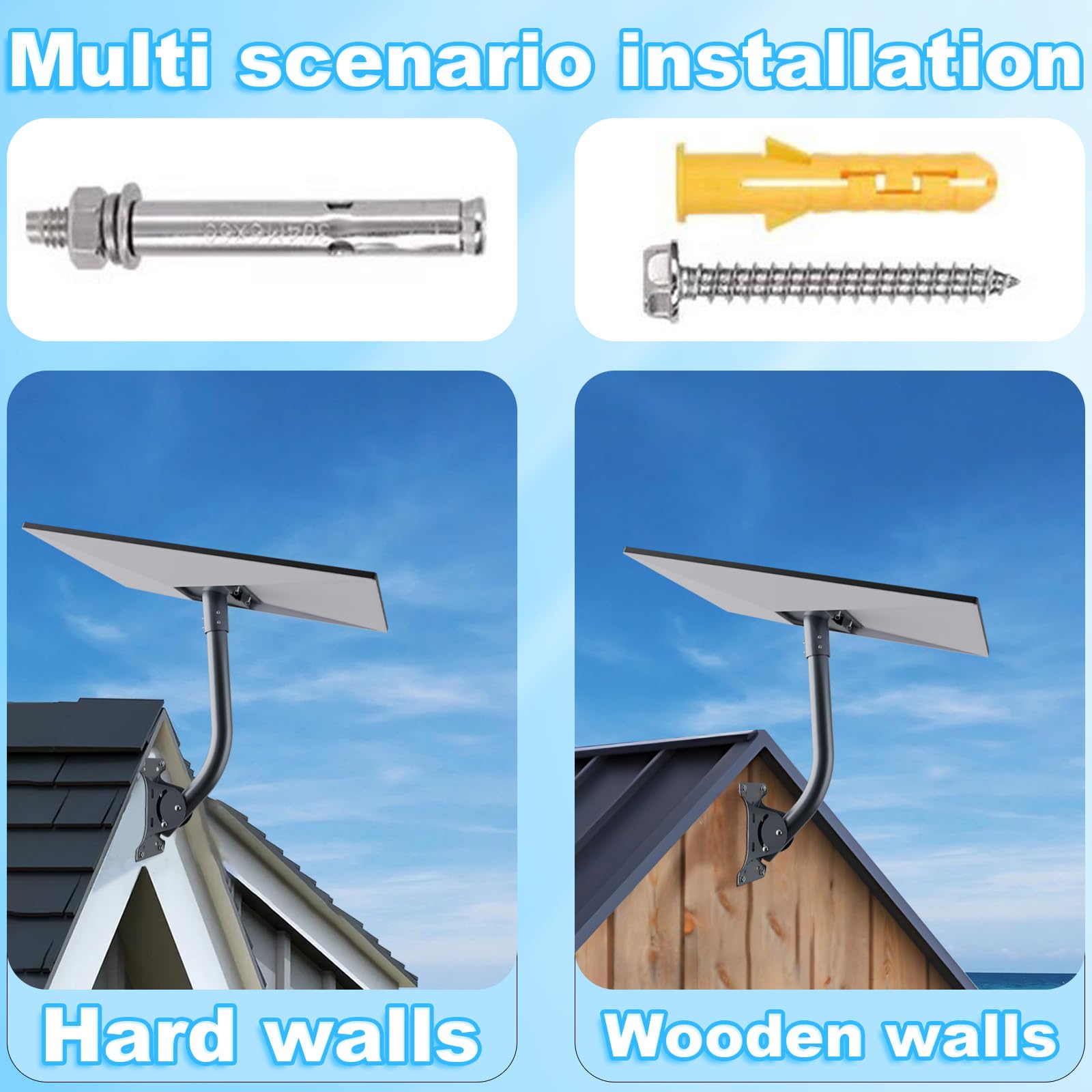 for Starlink Gen 3 Roof Mount, Metal Alloy Starlink Standard 4/4X/V3 Mounting Kit with Starlink Gen 3 Wall/Pipe Adapter, Angle Adjustable (Curved)