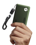 INIU 45W Fast Charging Portable Charger, 40% Smaller 10000mAh with Detachable Cable, Flight-Safe Travel Power Bank, USB C External Phone Battery Pack for Camping, ShortTrip, Travelers, Hikers, Green