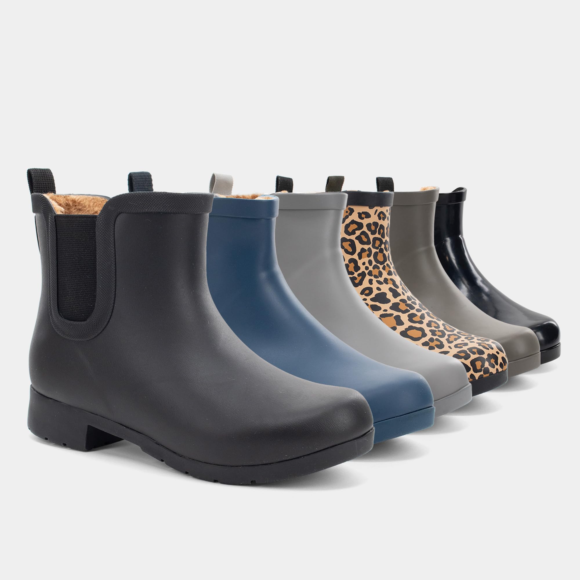 Chooka Women's Waterproof Plush Chelsea Bootie Chelsea Boot, Delridge Black, 8 M