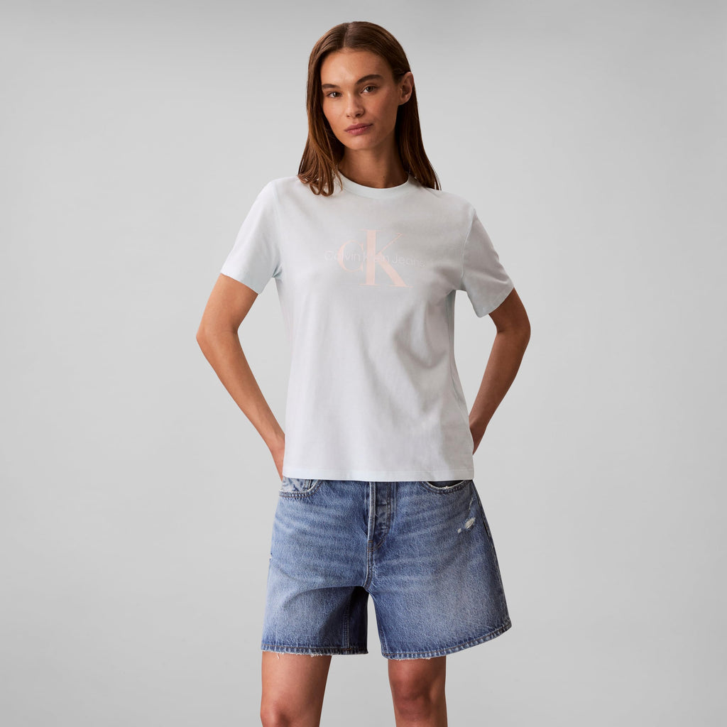 Calvin Klein Women's Monogram Logo Crewneck T-Shirt